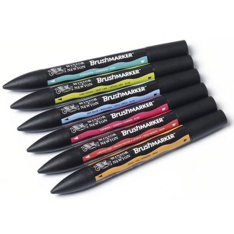Zestaw Brushmarkerów Winsor&Newton, 6szt Mid Tones - 2